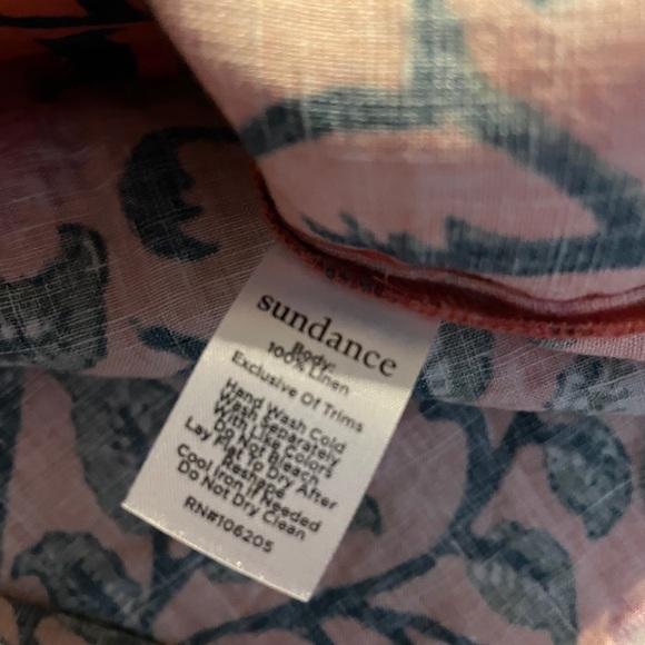 New Sundance Willow Linen Floral Shirt coral - Picture 4 of 6